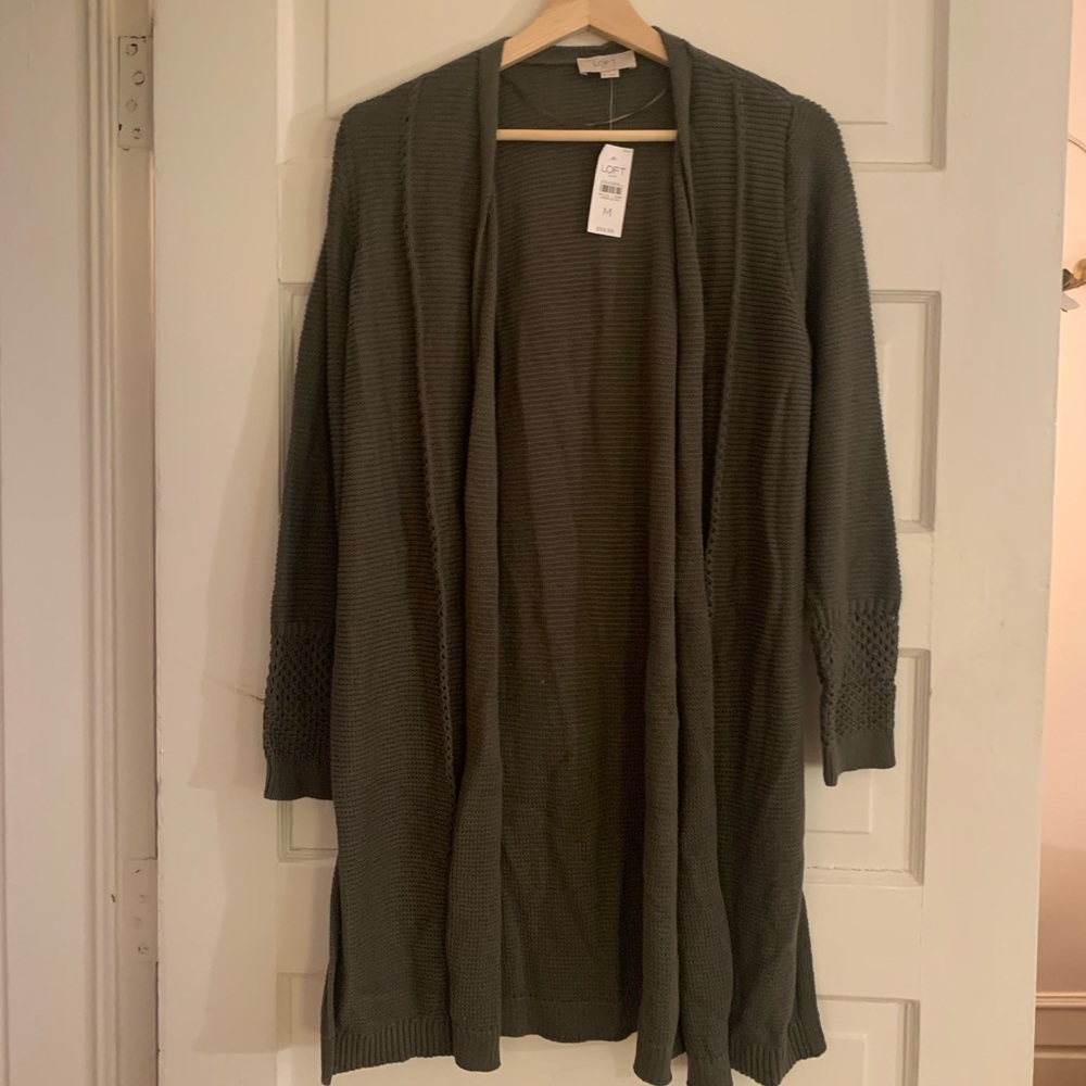 LOFT Outlet Olive Cardigan